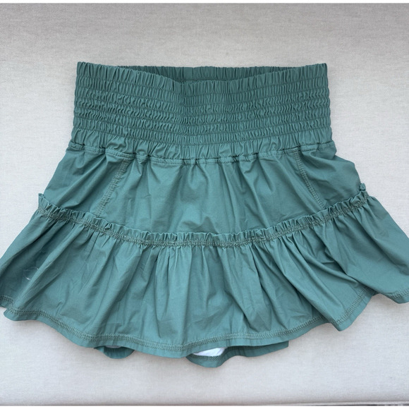 The Bubble Womens Skirt Size M Green Ruffle Preppy Pickleball Golf Tennis Active